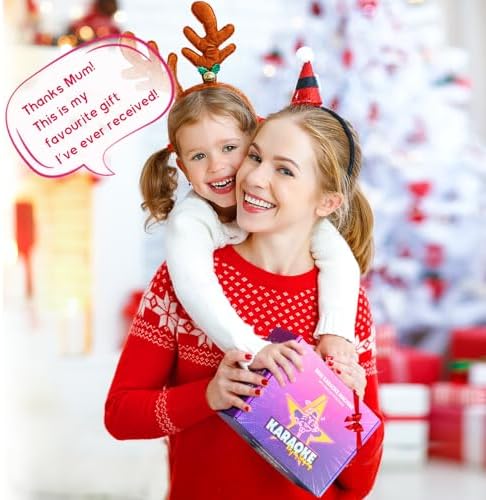 YLL Mini Karaoke Machine for Kids Adults, Portable Bluetooth Speaker with 2 Wireless Microphones, Most Popular Toys Birthday Gifts for Girls 4, 5, 6, 7, 8, 9, 10, 11, 12+ Years Old Toddler Teens（Rose）