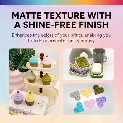 OVERTURE Dual Color Matte PLA 3D Printer Filament 1.75mm, Matte PLA 1kg Cardboard Spool (2.2lbs), Dimensional Accuracy +/- 0.02 mm (Matte Blue-Red)