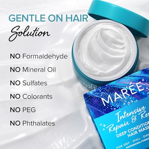 MAREE Hair Mask for Damaged Hair 2 PACK - Keratin Treatment Conditioner - Extremely Deep Conditioning Mask, Hydrating & Repairing, Keratina Mascarilla Para el Cabello