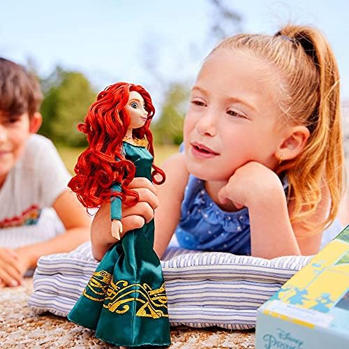 Disney Store Girl's Princess Classic Doll (Merida), 11 Inches, Includes Brush with Molded Details, Fully Posable Toy in Classic Outfit