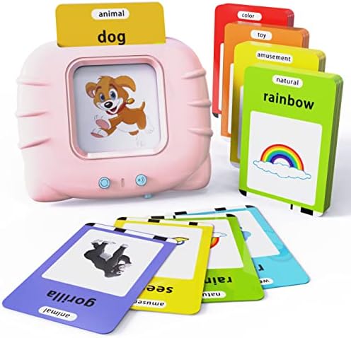 Lapare Audible Learning Toy with Music for Toddler Age 1 2 3 4 5, 520 Sight Words Talking Flash Cards Toy for Girls to Learn Alphabet Number Color Shapes and More
