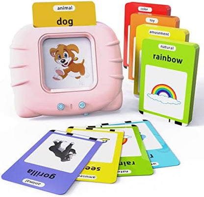 Lapare Audible Learning Toy with Music for Toddler Age 1 2 3 4 5, 520 Sight Words Talking Flash Cards Toy for Girls to Learn Alphabet Number Color Shapes and More