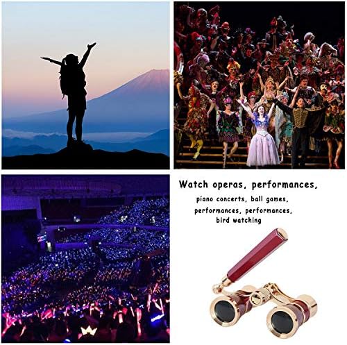 Aroncent Opera Glasses Binoculars 3X25 Theater Glasses Mini Binocular Compact with Handle for Adults Kids Women in Musical Concert