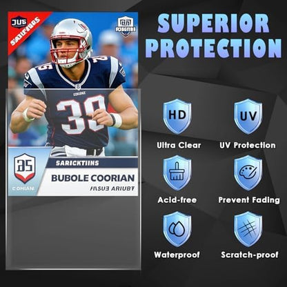 3000 Counts Card Sleeves TopLoaders for Trading Cards, Soft Clear Baseball Card Sleeves Plastic Card Protector for Football Card Sports Cards Game Card Standard Cards