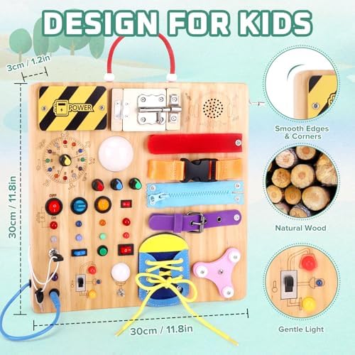 23 in 1 Busy Board Montessori Toys for Toddler and 1-3 Year Old Boys and Girls