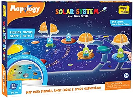 Imagimake Mapology Solar System for Kids | Educational Toys for Kids 5-7 | Space Toys | Puzzles for Kids Ages 4-8 | Planet Puzzles for Kids Ages 4-8 | Birthday and Christmas Gift for Boy & Girls