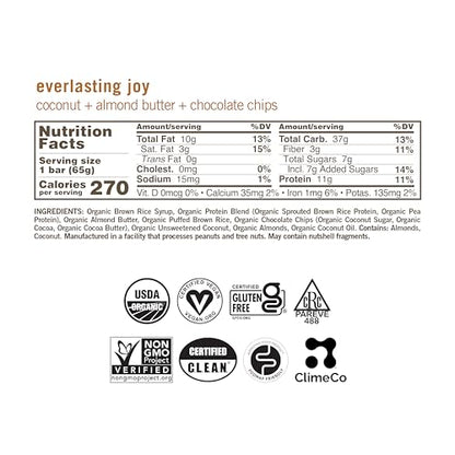 GoMacro MacroBar Organic Vegan Protein Bars - Coconut + Almond Butter + Chocolate Chips (2.3 Ounce Bars, 12 Count)