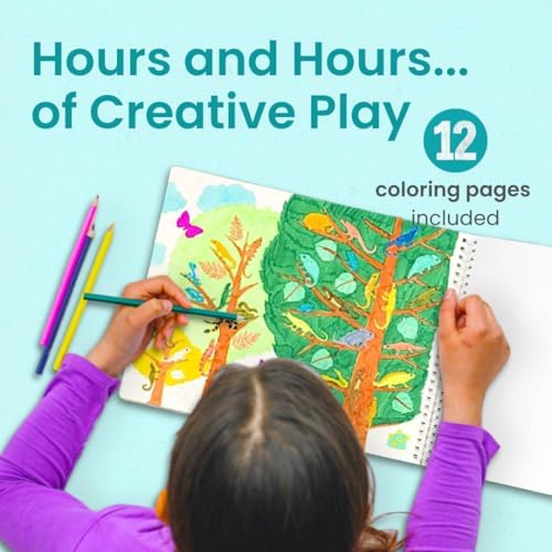 Cupkin Reptiles Sticker Book Activity for Kids, Toddler Airplane Travel Essentials, 500+ Frog Stickers for Kids + 12 Scenes + 12 Coloring Book Pages, Turtle Lover Gift, Crafts Ages 2-8