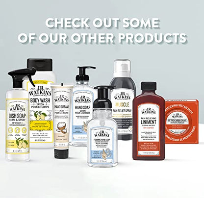 J.R. Watkins Foaming Hand Soap with Pump Dispenser, Moisturizing Foam Hand Wash, Alcohol-Free and Cruelty-Free, Grapefruit, 9 fl oz, 3 Pack