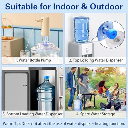 3 and 5 Gallon Water Jug Cap, Silicone Reusable Replacement Cap, Non Spill Bottle Caps for 55mm Bottle Water Dispenser Caps - Pack of 10