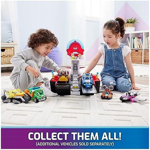 PAW Patrol: The Mighty Movie, Aircraft Carrier HQ, with Chase Action Figure and Mighty Pups Cruiser, Kids Toys for Boys & Girls 3+