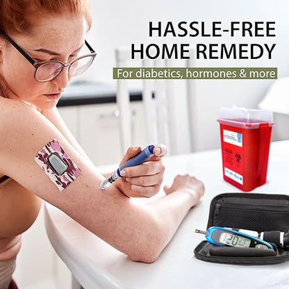 Sharps Containers for Home Use - 10 Pack, Needle Disposal, Sharps Disposal, Small Biohazard Containers - 1 Quart, Small Portable Container for Travel