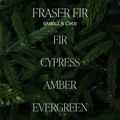 Sweet Water Decor Fraser Fir Candle - Evergreen, Cedar, Winter Holiday Scented Soy Christmas Candles for Home - 9oz Clear Jar, 40 Hour Burn Time, Made in The USA