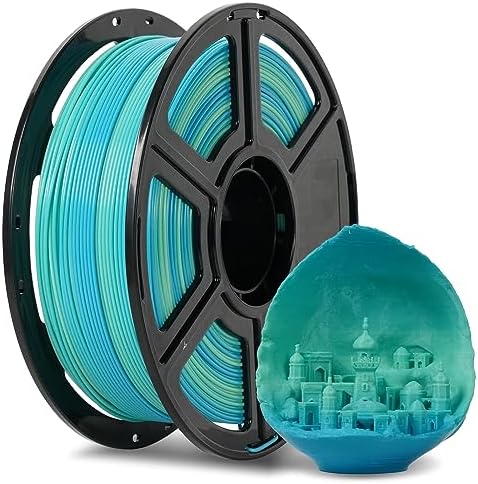 FLASHFORGE PLA Filament 1.75mm +/- 0.02mm Blue to Yellow Gradient, Smooth Color-Changing 3D Printer Filament 1kg (2.2lbs) Spool, 3D Printing Filament Easy to Use and Fits for Most FDM 3D Printers