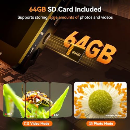 Elikliv EDM9 Max Digital Microscope: 20MP 10.1" 1500X HD IPS HDMI Coin Microscope Magnifier for Error Coins with Screen & Light, LCD Soldering Microscopes for Adults, PC/TV View, 64GB