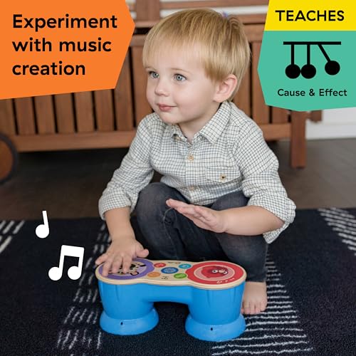 Baby Einstein Upbeat Tunes Magic Touch Wooden Drum Musical Toy Ages 6 Months +