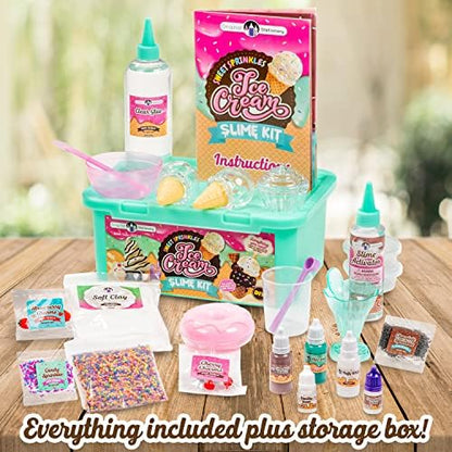 Original Stationery Sweet Sprinkles Ice Cream Slime Kit for Girls – DIY Craft Set for Sundae, Donut & Cupcake Ice Cream Play, Ages 8-12