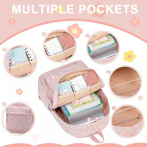 School Backpack for Teen Girls Bookbags Elementary High School Corduroy Laptop Bags Women Travel Daypacks
