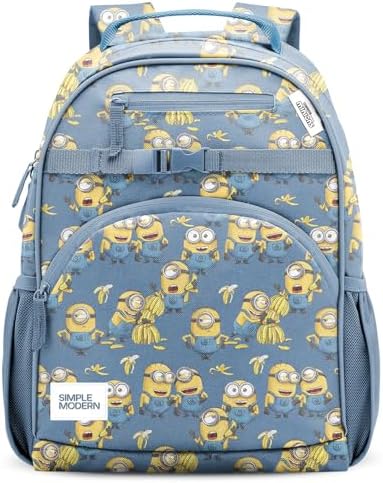 Simple Modern Large Minions Despicable Me Kids Backpack for School Girls and Boys | Elementary Backpack for Teen | Fletcher Collection | Kids - 16" tall | Minions Unite