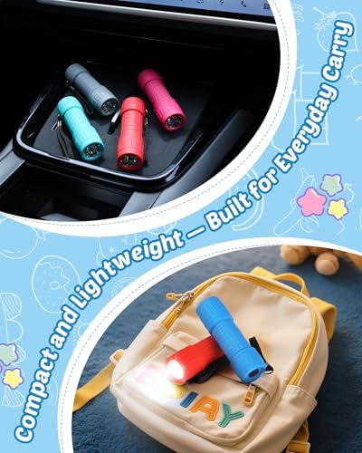 EverBrite 9-LED Flashlight 6-Pack Impact Handheld Torch Assorted Colors with Lanyard 3AAA Battery Included (Hurricane Supplies, Camping, Hiking, Emergency, Hunting)
