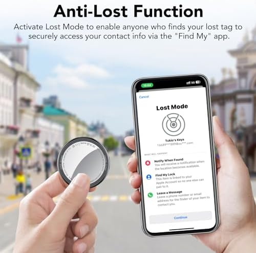 2025 New [Apple MFi Certified] (iOS Only) Air Tracker Tags-4 Pack, Bluetooth Tracker for Apple Find My, Replaceable Battery, Key Finder and Item Locator Smart Tag for Keys, Bags, Luggage, Pets, Wallet