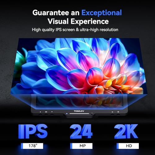 TOMLOV TriL110 3-Lens Digital Microscope: 10.1" 2500X 2K HDMI Coin Microscope Magnifier for Whole Coins with IPS Screen, LCD Soldering Microscopes for Adults, 14 LED Lights, PC/TV Compatible, 64GB