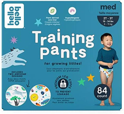 Hello Bello Training Pants Club Box, Bedtime Stories and Space Travelers 2T-3T, 84 Count Multicolor