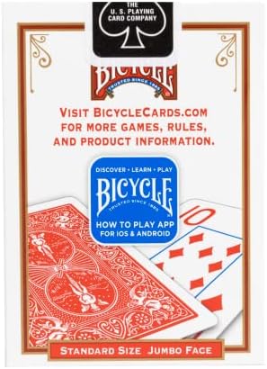 Bicycle Playing Cards, Jumbo Index, 12 Pack,Red & Blue