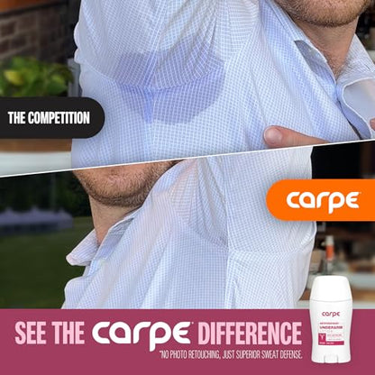 Carpe Underarm Antiperspirant and Deodorant, Clinical strength with Rose Water scent, Combat excessive sweating Stay fresh and dry, Great for hyperhidrosis