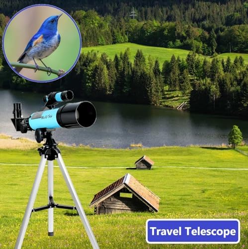 F360X50mm Telescope for Astronomy Beginners, Refractor with Tabletop Tripod & Finder Scope, Travel Telescope Includes 3 Magnification Eyepieces and Moon Mirror