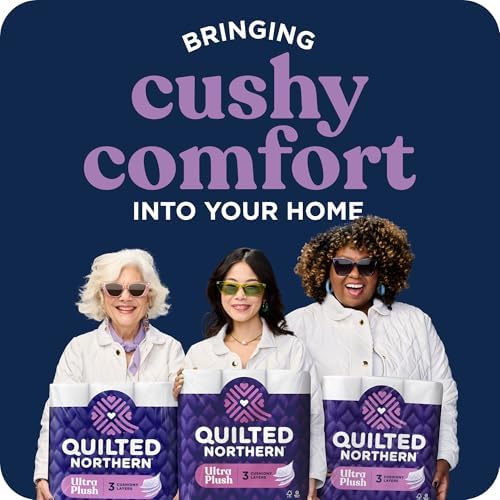 Quilted Northern Ultra Plush Toilet Paper, 24 Mega Rolls = 96 Regular Rolls, 3X Thicker*, 3 Ply Soft Toilet Tissue