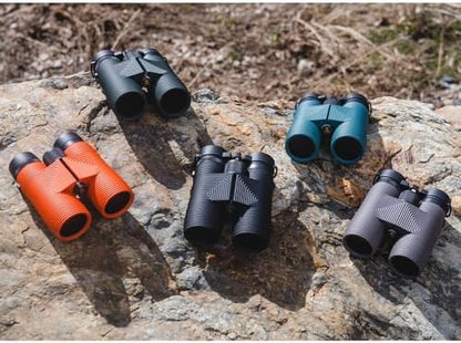 Nocs Provisions Pro Issue 10x42 Compact Fogproof Waterproof Binoculars for Adults & Kids, 10X Magnification, Wide View Multi-Coated Lenses for Bird Watching, Hunting & Stargazing - Carnelian Orange