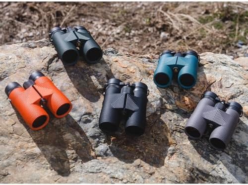 Nocs Provisions Pro Issue 10x42 Compact Fogproof Waterproof Binoculars for Adults & Kids, 10X Magnification, Wide View Multi-Coated Lenses for Bird Watching, Hunting & Stargazing - Talus Gray