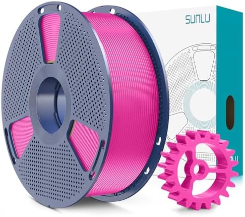 SUNLU PLA+2.0 3D Printer Filament, Upgrade PLA+ Filament 1.75mm, Tougher and Stronger, Neatly Wound Filament, Dimensional Accuracy +/-0.02mm, 1KG Spool(2.2lbs), Magenta