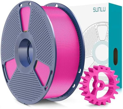 SUNLU PLA+2.0 3D Printer Filament, Upgrade PLA+ Filament 1.75mm, Tougher and Stronger, Neatly Wound Filament, Dimensional Accuracy +/-0.02mm, 1KG Spool(2.2lbs), Magenta