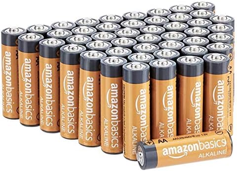 Amazon Basics 100 Pack AAA High-Performance Alkaline Batteries, 10-Year Shelf Life, Easy to Open Value Pack & 48 Pack AA High-Performance Alkaline Batteries, 10-Year Shelf Life