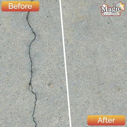 Magic Crack Filler 2.5LB Concrete Slab Gray, for Filling in Concrete Cracks on Driveways, Walkways and Patios. Installs Easily Dry Granular No Mess and DIY (Gray, 1)