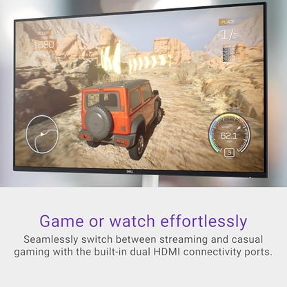 Dell S2725HS 27 Inch Monitor, FHD (1920x1080) Display, 100Hz Refresh Rate, 1500:1 Contrast Ratio, TÜV Rheinland Eye Comfort 4 Star, Integrated 2x5W Speaker, Height/Tilt/Swivel/Pivot- Ash White Color