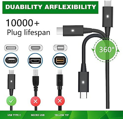130W USB C Laptop Charger Compatible with Dell Computer XPS 15 17 9575 9500 9510 9520 9530 9700 9710 9720 9730,Precision 5470 5480 5550 5560 5530 5570 5750 5760 5770 3550 3560 3570 3571 2in1,Latitude