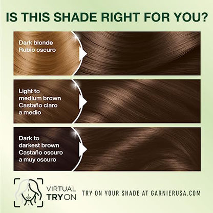 Garnier Hair Color Nutrisse Nourishing Creme, 51 Medium Ash Brown (Cool Tea) Permanent Hair Dye, 2 Count (Packaging May Vary)