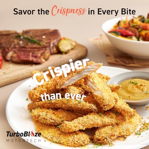 COSORI Air Fryer 9-in-1, Compact & Large 6-Qt, Fast Turbo Modes, 90–450°F Precise Heat for Even Results, Up to 95% Less Oil*, Roast, Bake, Dry, Reheat, Frozen, Broil, Proof, 120V, TurboBlaze, Ceramic