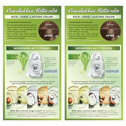 Garnier Hair Color Nutrisse Nourishing Creme, 61 Light Extra Ash Brown (Mochaccino) Permanent Hair Dye, 2 Count (Packaging May Vary)