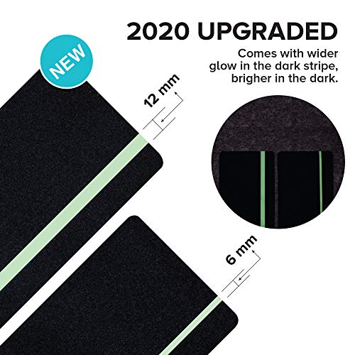 Anti Slip Traction Tape with Glow in Dark Green Stripe, 6 Inch x 33 Foot - Best Grip, Friction, Abrasive Adhesive for Stairs, Tread Step, Indoor, Outdoor, Black (6" x 33')