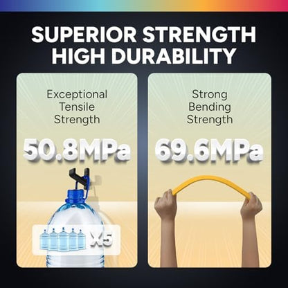 OVERTURE PETG 3D Printer Filament 1.75mm, Neatly Wound Durable PETG 1kg Spool (2.2lbs), Strong Toughness Filament, Dimensional Accuracy +/- 0.02mm, Fit Most FDM Printers (Sparkle Blue)