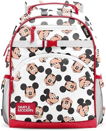 Simple Modern Medium Disney Toddler Backpack for School Girls and Boys | Kindergarten Elementary Kids Backpack | Fletcher Collection | Kids - 15" tall | Mickey Mouse Fun
