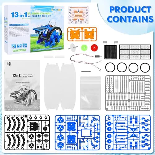 STEM 13-in-1 Education Solar Power Robots Toys for Boys Age 8-12, Educational Toy Science Kits for Kids, Building Experiment Robotics Set STEM Project Gifts for 8 9 10 11 12 Years Old Boy Girls Teens
