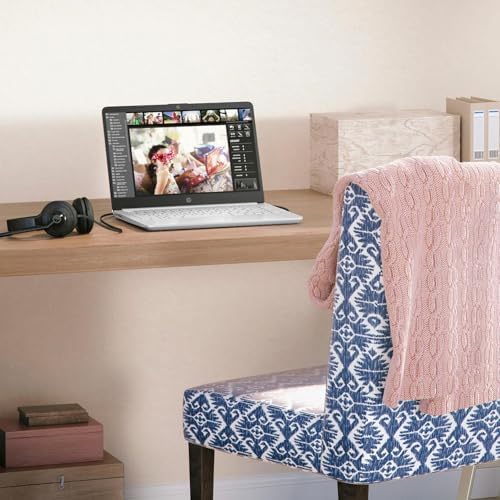 HP 14" Ultra Light Laptop for Student & Home (Intel Quad-Core N4120, 4GB RAM, 128GB(64GB + 64GB SD), 1-Year Office 365) 11-Hr Long Battery Life, Webcam, WiFi, Win 11 Home in S Mode - Snow White