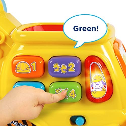 VTech Pop-a-Balls Push and Pop Bulldozer, Yellow