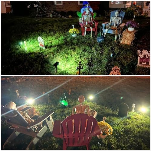 Solar Lights Outdoor Waterproof IP65, 76 LED 3 Lighting Modes Solar Spot Lights Outdoor Yard Garden Landscape Pathway (Warm White, 4 Pack)