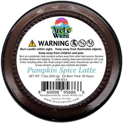 Scented Coconut Beeswax Candles | Coconut Beeswax Non Toxic Candle 9oz Amber | Farmhouse Candles Non-Toxic Clean Burn 100% USDA Certified Biobased (Pumpkin Spice Latte)